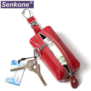 Leather Key Wallet Car Key Holders Organizer Chain Bag