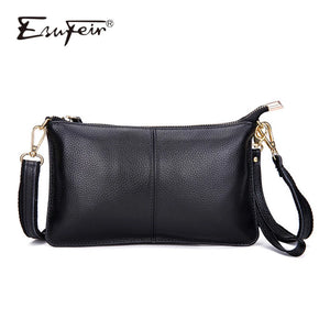 Leather Women Messenger Bag Envelope Clutch Crossbody Purse