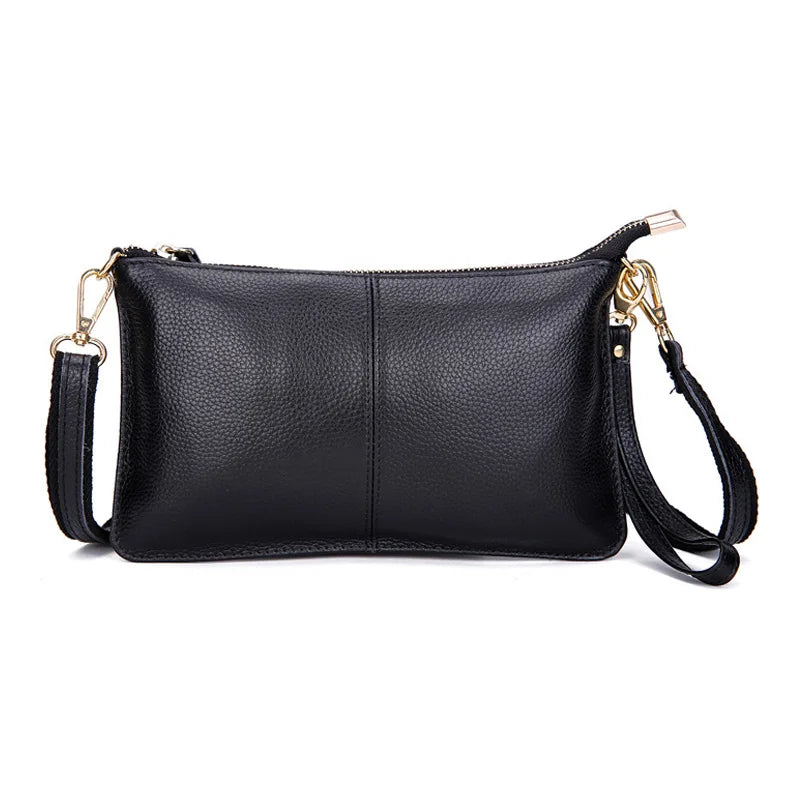 Leather Women Messenger Bag Envelope Clutch Crossbody Purse