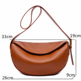 100% Leather Women's Shoulder Bag with Wide Strap