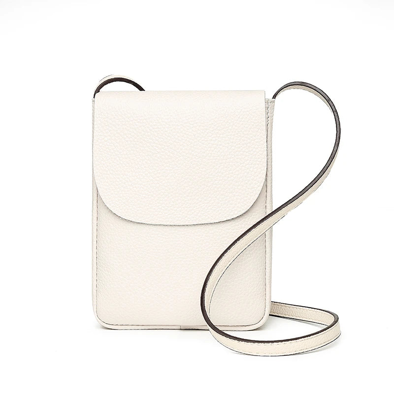 Leather Women's Casual Phone Bag Messenger Crossbody Small Shoulder Bag