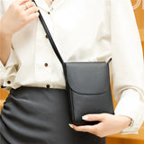 100% Leather Women's Casual Phone Bag Ladies Messenger Bag