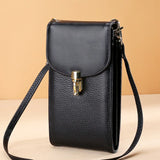 100% Leather Women's Crossbody Messenger Bag Multi-functional Handbag