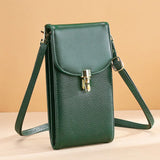 100% Leather Women's Crossbody Messenger Bag Multi-functional Handbag