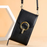Women's Leather Crossbody Messenger Bag Multi-functional Shoulder Bag