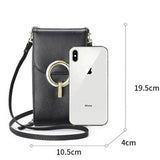 Women's Leather Crossbody Messenger Bag Multi-functional Shoulder Bag