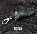 Genuine Crocodile Skin Key Holder Wallet with Stainless Steel Buckle