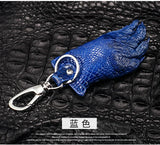 Genuine Crocodile Skin Key Holder Wallet with Stainless Steel Buckle