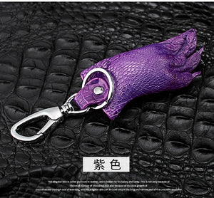 Genuine Crocodile Skin Key Holder Wallet with Stainless Steel Buckle