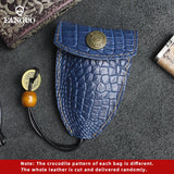 100% Leather Smart Key Holder Bag Retro DIY Housekeeper Key Hasp Purse
