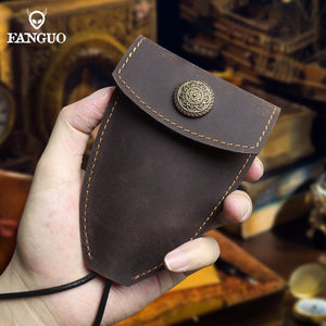 100% Leather Smart Key Holder Bag Retro DIY Housekeeper Key Hasp Purse