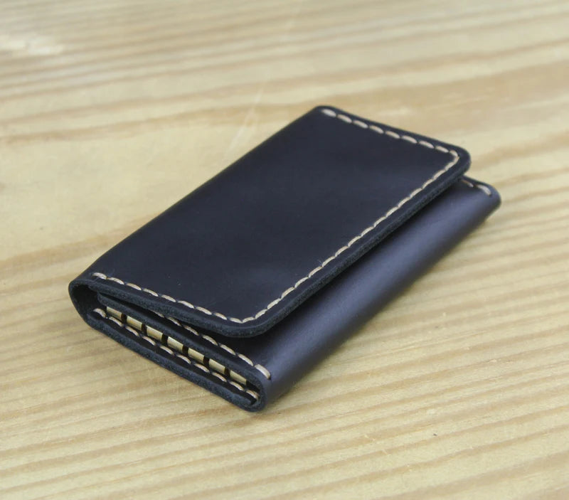 Vintage Leather Key Holder Key Wallet Men Women Key Organizer Pouch