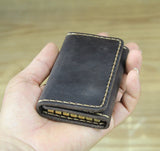 Vintage Leather Key Holder Key Wallet Men Women Key Organizer Pouch