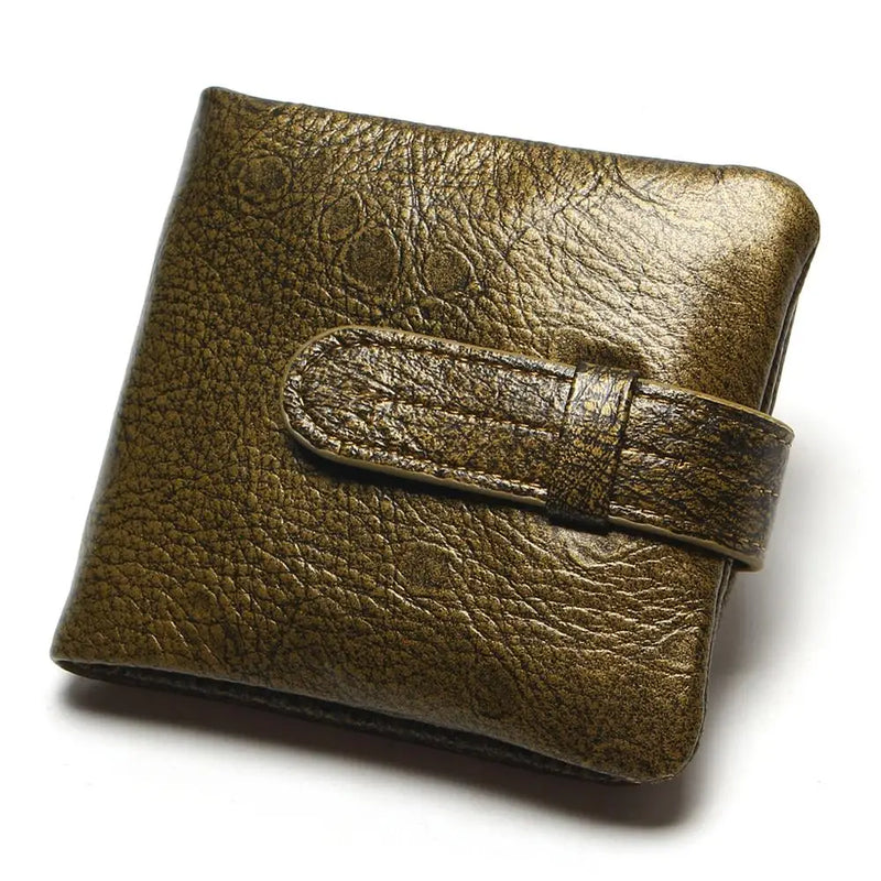 Vintage Casual Cowhide Lady Wallet Coin Pocket Zipper
