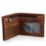 Luxury Cow Leather Men Wallets, Dollar Short Male Purse
