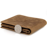 Luxury Cow Leather Men Wallets, Dollar Short Male Purse
