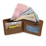 Luxury Cow Leather Men Wallets, Dollar Short Male Purse