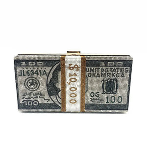 Sequins Rhinestone Evening Bag Money Women Shoulder Bag