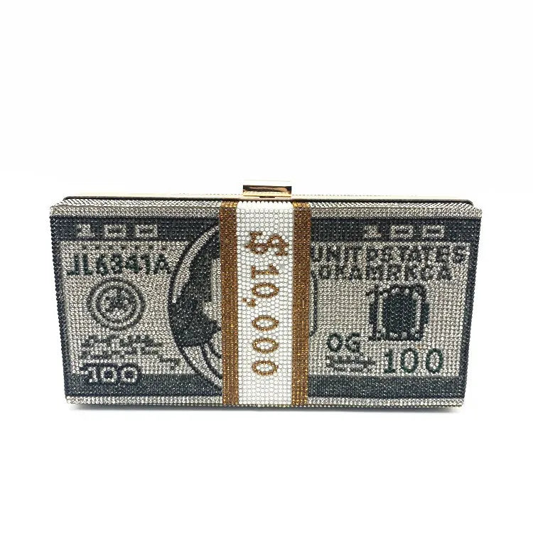 Sequins Rhinestone Evening Bag Money Women Shoulder Bag