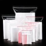 100PCS Transparent Ziplock Bags for Jewelry Food Packaging Pouch