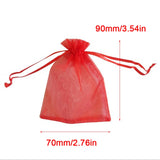 100Pcs Jewelry Tulle Drawstring Bag Wedding Gift Organza Bag