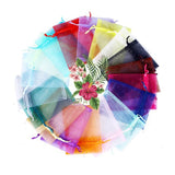 100Pcs Jewelry Tulle Drawstring Bag Wedding Gift Organza Bag