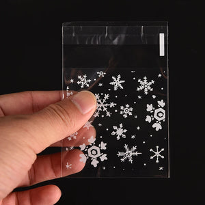100Pcs Christmas Cellophane Treat Gift Bags