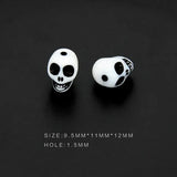 100pcs 10*13mm Skull Beads Acrylic Mixed Colors Jewelry Making DIY Bracelet