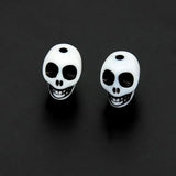 100pcs Bag Small Skull Bone Halloween Props 10mm Ghost DIY Jewelry Acrylic Beads