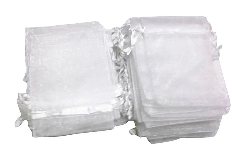 100pcs/lot 10x13cm Jewelry Packaging Christmas Gift Bags Drawstring Organza