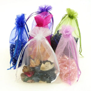 100pcs 11x16cm Organza Bags Wedding Candy Party Bag