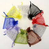 100pcs Organza Bags 9x12cm Jewelry Candy Packaging Bags