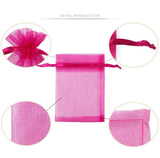 100pcs Organza Bags 9x12cm Jewelry Candy Packaging Bags