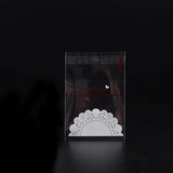 100pcs Lace Bow Print Snack Bags, Christmas Cookie Candy Packaging