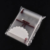 100pcs Lace Bow Print Snack Bags, Christmas Cookie Candy Packaging