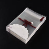 100pcs Lace Bow Print Snack Bags, Christmas Cookie Candy Packaging