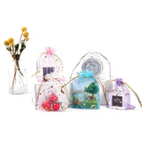 100pcs Moon Star Organza Bags 7x9cm Christmas Drawstring Gift Bag