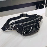 Hot Lady Casual Sequins Messenger Bag Female Leisure Chest Bag