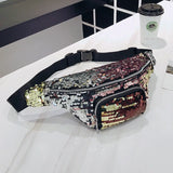 Hot Lady Casual Sequins Messenger Bag Female Leisure Chest Bag