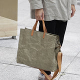 Retro Big Kraftpaper Large Tote Bag for Women