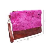 Pink Plush PU Leather Travel Duffle Weekend Handbag Clutch Wrist Bag