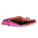 Pink Plush PU Leather Travel Duffle Weekend Handbag Clutch Wrist Bag