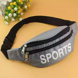 10PCS Canvas Waist Pack Waterproof Phone Pocket Belt Waist Bags Red Grey