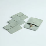 10PCS Microfiber Jewelry Packaging Velvet Gift Bags Small Snap Button Pouches