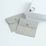10PCS Microfiber Jewelry Packaging Velvet Gift Bags Small Snap Button Pouches