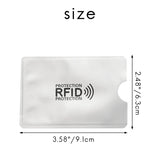10Pcs Aluminum Foil Anti-Degaussing Card Cover RFID Shielding Bag
