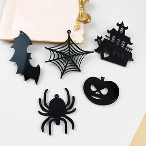 10Pcs Halloween Acrylic Charms for DIY Jewelry and Phone Cases