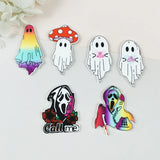 10Pcs Flying Ghost Halloween Acrylic Charms Specter Earring Pendant DIY Accessor
