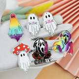 10Pcs Flying Ghost Halloween Acrylic Charms Specter Earring Pendant DIY Accessor
