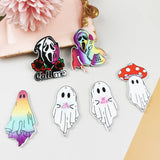 10Pcs Flying Ghost Halloween Acrylic Charms Specter Earring Pendant DIY Accessor